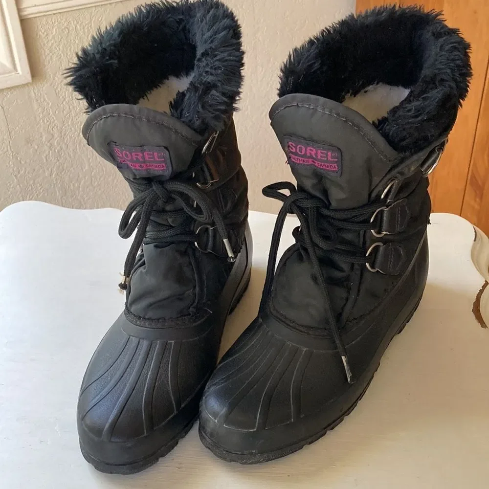 Vintage Sorel Women’s Snow Winter Fleece Lined Waterproof Boots Size 8
